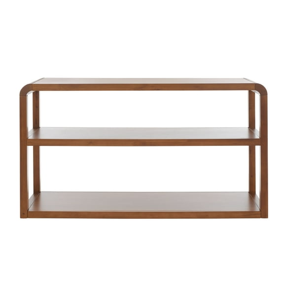 SAFAVIEH Omara Modern 3 Tier Wood Console Table, Walnut