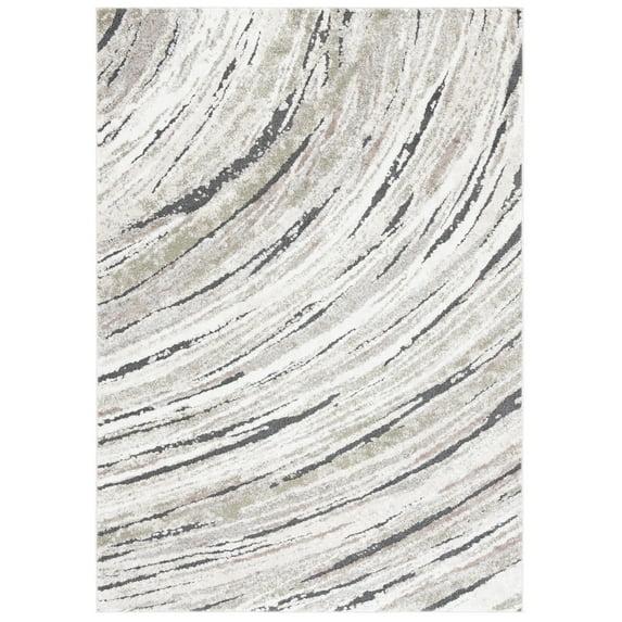 SAFAVIEH Opal Braylon Abstract Area Rug, Green/Grey Ivory, 5'3" x 7'6"