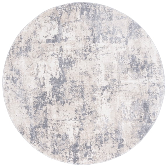 SAFAVIEH Opal Cassius Abstract Area Rug, Grey/Beige, 6'7" x 6'7" Round