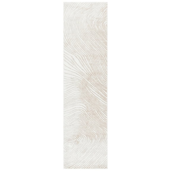 SAFAVIEH Opal Dederick Abstract Runner Rug, Ivory/Beige, 2'3" x 9'