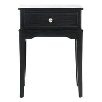 SAFAVIEH Opal French Black Rectangle Wood Storage End Table (17 in. W x 13 in. D x 23.5 in. H)