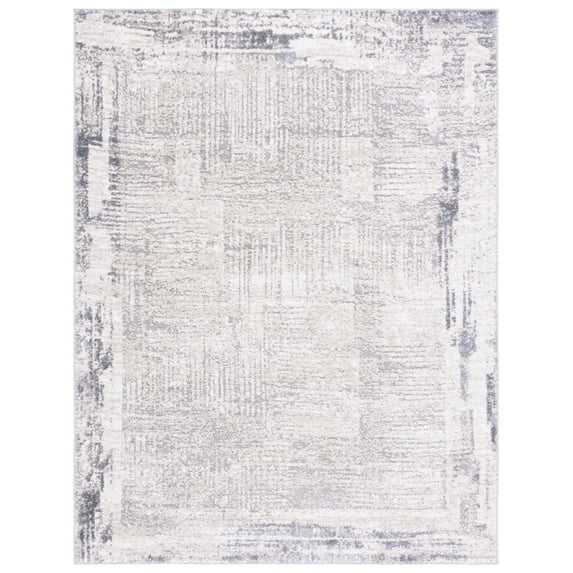 SAFAVIEH Opal Saleem Abstract Area Rug, Ivory/Grey, 9' x 12'