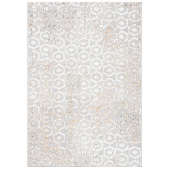 SAFAVIEH Orchard Edvin Trellis Area Rug, Grey/Gold, 5'5" x 7'7"
