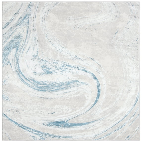 SAFAVIEH Orchard Edweena Modern Area Rug, Grey/Blue, 6'7" x 6'7" Square