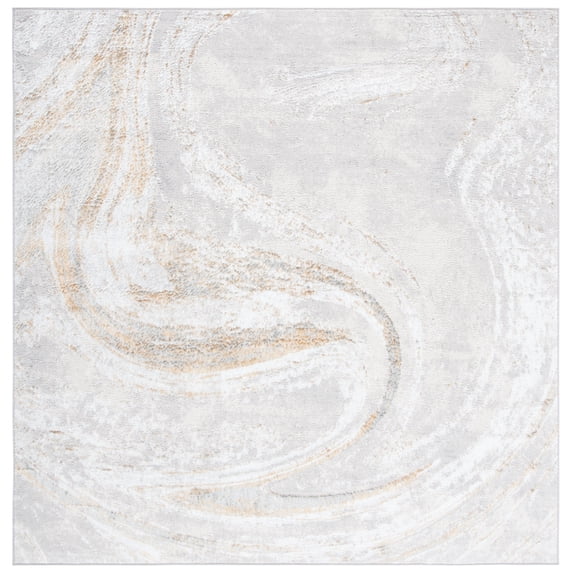 SAFAVIEH Orchard Edweena Modern Area Rug, Grey/Gold, 3' x 3' Square