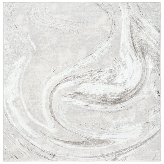 SAFAVIEH Orchard Edweena Modern Area Rug, Grey/Light Grey, 6'7" x 6'7" Square