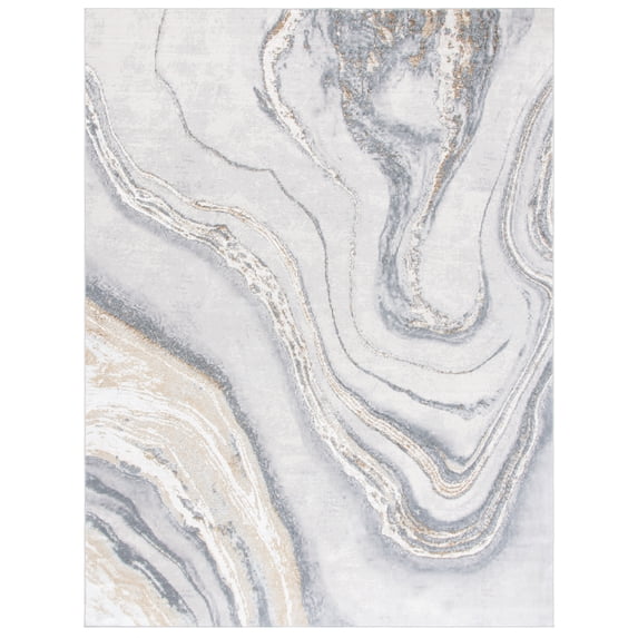SAFAVIEH Orchard Edwin Modern Area Rug, Grey/Gold, 10' x 14'