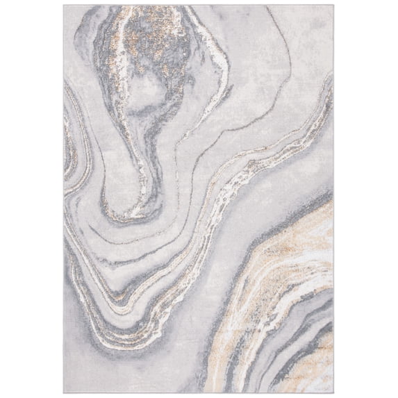 SAFAVIEH Orchard Edwin Modern Area Rug, Grey/Gold, 4'5" x 6'5"