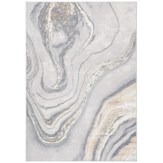 SAFAVIEH Orchard Edwin Modern Area Rug, Grey/Gold, 6' x 9'