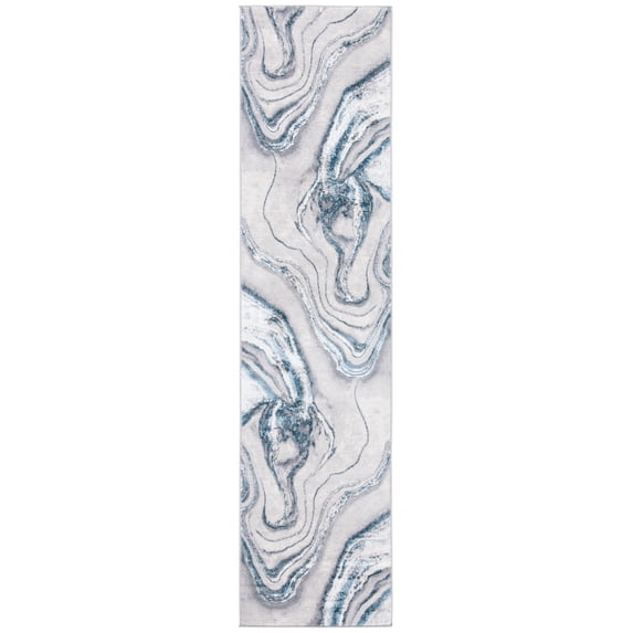 SAFAVIEH Orchard Edwin Modern Runner Rug, Grey/Blue, 2'2" x 15'