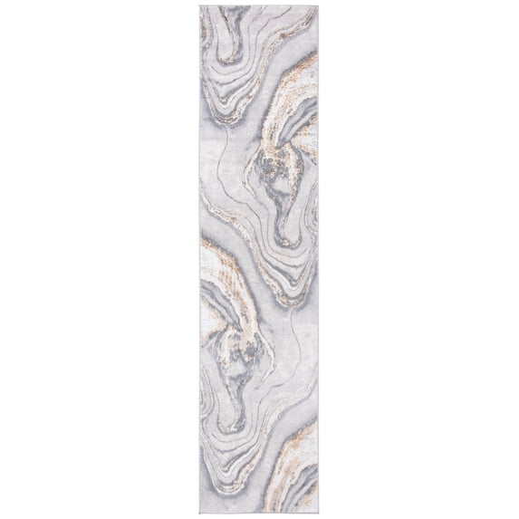 SAFAVIEH Orchard Edwin Modern Runner Rug, Grey/Gold, 2'2" x 8'