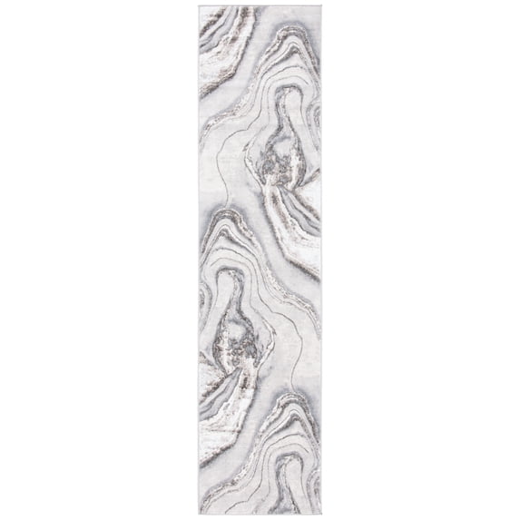 SAFAVIEH Orchard Edwin Modern Runner Rug, Grey/Ivory, 2'2" x 7'