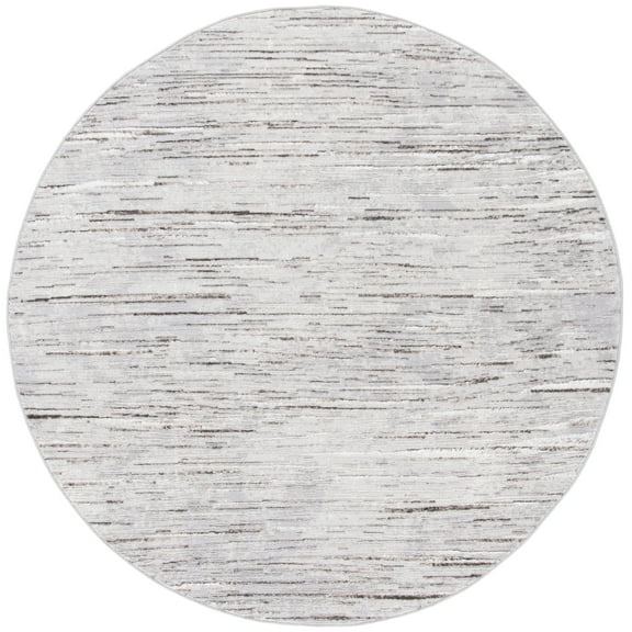 SAFAVIEH Orchard Edythe Distressed Area Rug, Grey/Light Grey, 6'7" x 6'7" Round