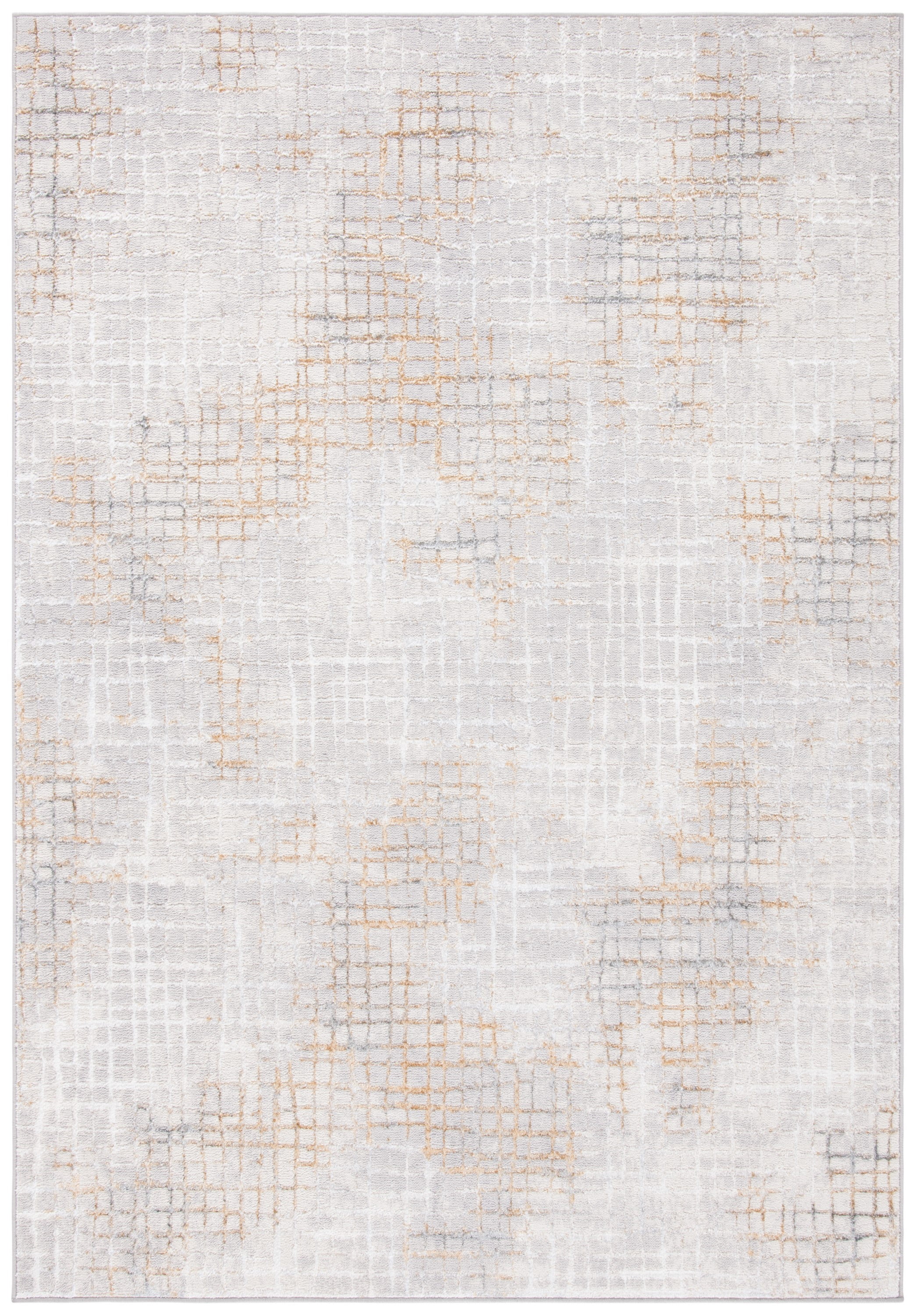 SAFAVIEH Orchard Egbert Trellis Area Rug, Grey/Gold, 5'5
