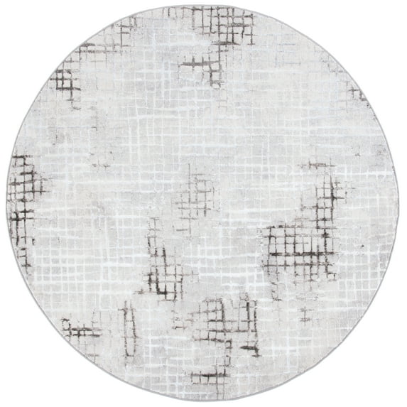 SAFAVIEH Orchard Egbert Trellis Area Rug, Grey/Light Grey, 6'7" x 6'7" Round