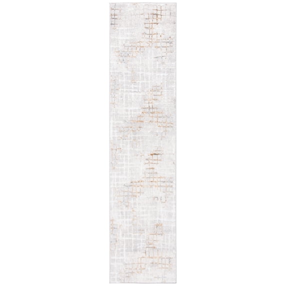 SAFAVIEH Orchard Egbert Trellis Runner Rug, Grey/Gold, 2'2" x 7'