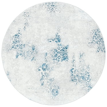 SAFAVIEH Orchard Eileen Floral Area Rug, Grey/Blue, 6'7" x 6'7" Round