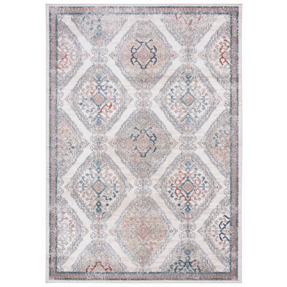SAFAVIEH Oregon Celandine Floral Bordered Area Rug, 4' x 6', Grey/Ivory