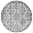 thumbnail image 1 of SAFAVIEH Oregon Celandine Floral Bordered Area Rug, 6'7" x 6'7" Round, Grey/Ivory, 1 of 7