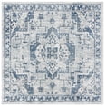 thumbnail image 1 of SAFAVIEH Oregon Coriander Floral Bordered Area Rug, 6'7" x 6'7" Square, Navy/Ivory, 1 of 8