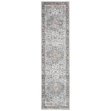 SAFAVIEH Oregon Eilish Floral Runner Rug, Grey/Blue, 2'2" x 8'
