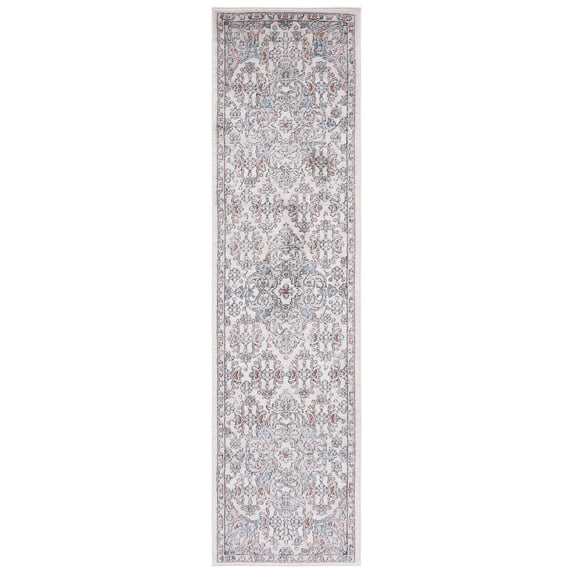 SAFAVIEH Oregon Einri Floral Runner Rug, Grey/Ivory, 2'2" x 10'