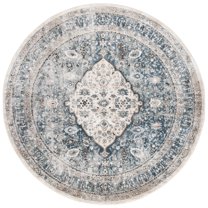 SAFAVIEH Oregon Elizabeth Oriental Area Rug, Beige/Grey, 6'7" x 6'7" Round