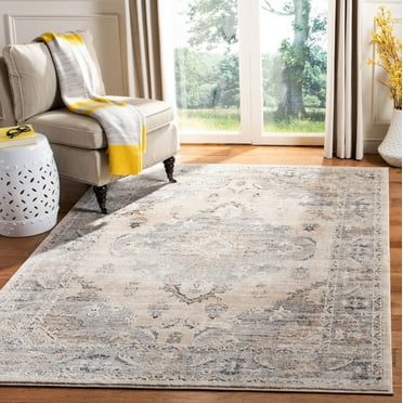 SAFAVIEH Oregon Ethelinda Floral Bordered Area Rug, Beige/Grey, 5'1" x 7'6"