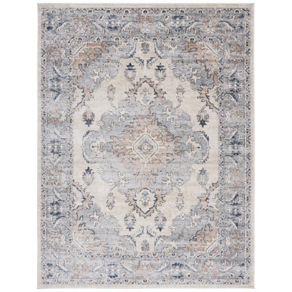 SAFAVIEH Oregon Ethelinda Floral Bordered Area Rug, Beige/Grey, 8' x 10'