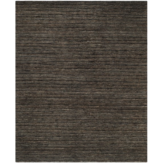 SAFAVIEH Organic Devnet Striped Braided Jute Area Rug, Charcoal, 2' x 3'