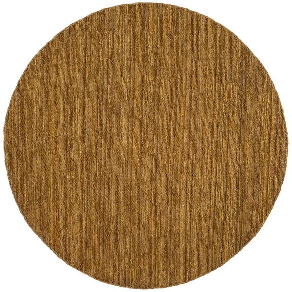 SAFAVIEH Organic Elissa Solid Braided Jute Area Rug, Gold, 6' x 6' Round