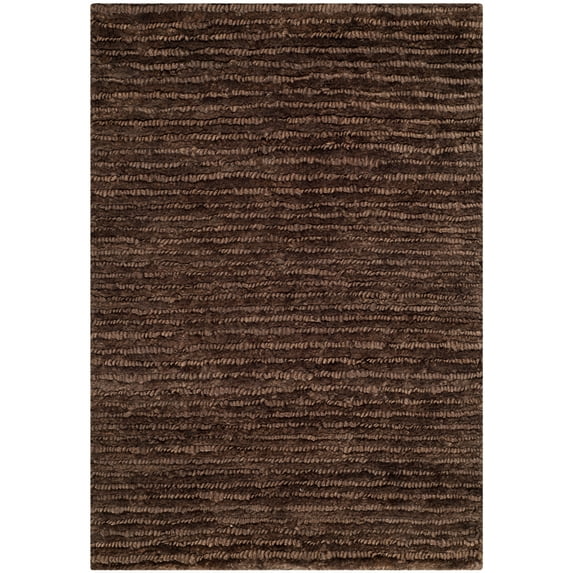 SAFAVIEH Organic Frazier Striped Braided Jute Area Rug, Brown, 2' x 3'