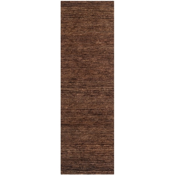 SAFAVIEH Organic Frazier Striped Braided Jute Runner Rug, Brown, 2'6" x 8'
