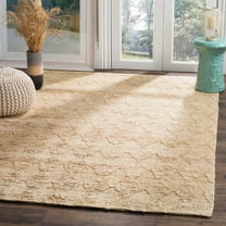 SAFAVIEH Organic Mckenzie Geometric Braided Jute Area Rug, Light Beige, 5' x 8'