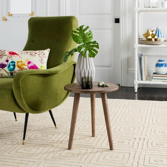 SAFAVIEH Orion Round 3-Leg Casual Accent Table, Desery Brown