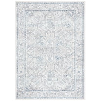 SAFAVIEH Orlando Isaiah Geometric Machine Washable Area Rug, Ivory/Light Blue, 8' x 10'