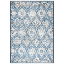 SAFAVIEH Orlando Mira Geometric Machine Washable Area Rug, Blue/Beige, 8' x 10'