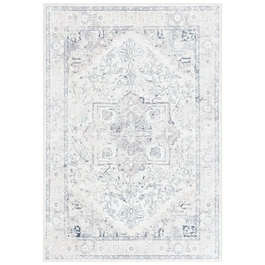 SAFAVIEH Orlando Tokora Medallion Machine Washable Area Rug, Beige/Grey, 8' x 10'