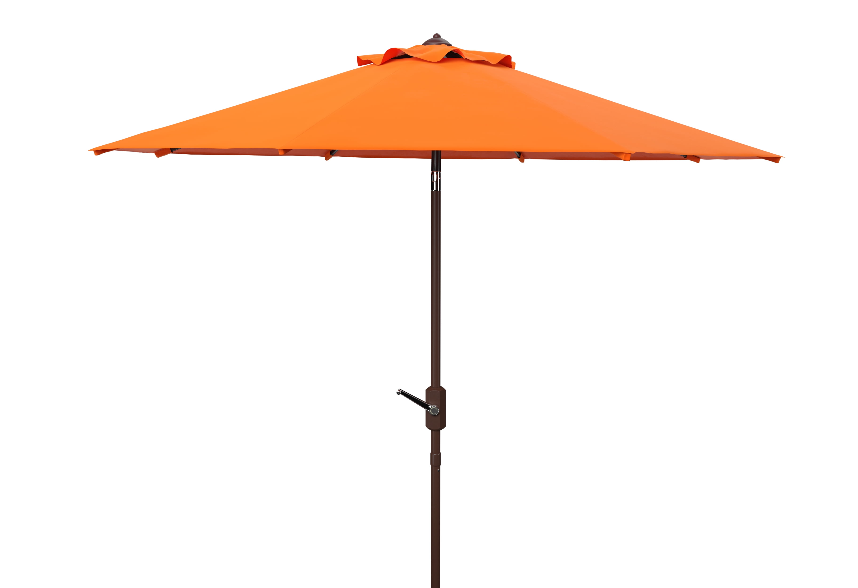 SAFAVIEH Ortega 9' Market Crank Auto Tilt Patio Umbrella, Orange