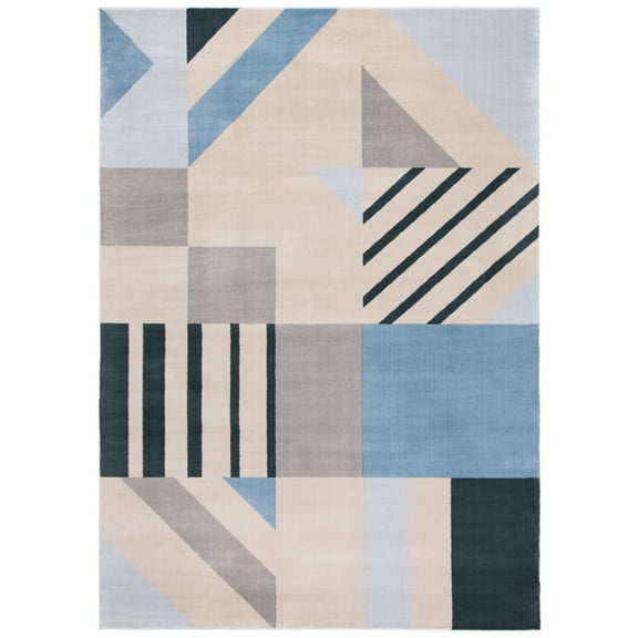 SAFAVIEH Orwell Anderson Abstract Runner Rug, Beige/Blue, 2'2" x 5'