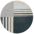 thumbnail image 1 of SAFAVIEH Orwell Braganza Abstract Area Rug, Charcoal/Beige, 5'3" x 5'3" Round, 1 of 8