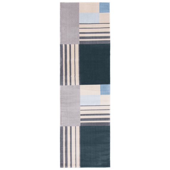 SAFAVIEH Orwell Braganza Abstract Runner Rug, Charcoal/Beige, 2'2" x 5'