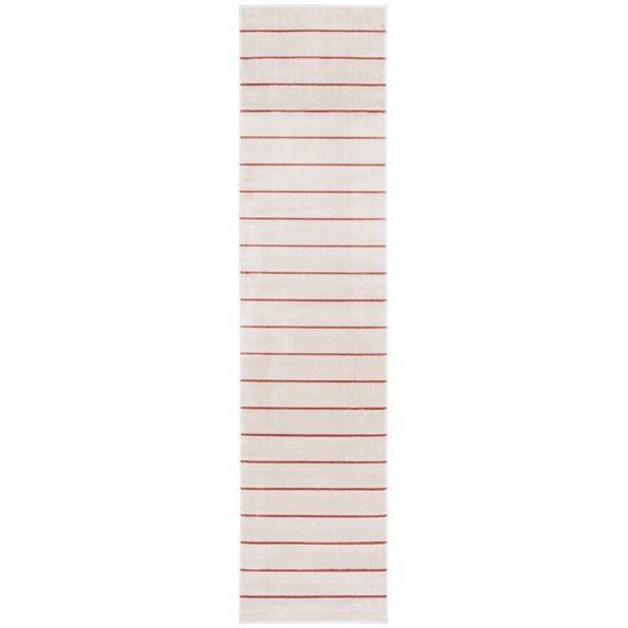 SAFAVIEH Orwell Caelestinus Striped Runner Rug, Ivory/Rust, 2'2" x 9'
