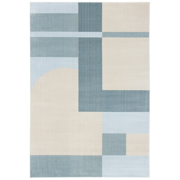 SAFAVIEH Orwell Calanthia Abstract Area Rug, Beige/Blue, 5'3" x 7'7"