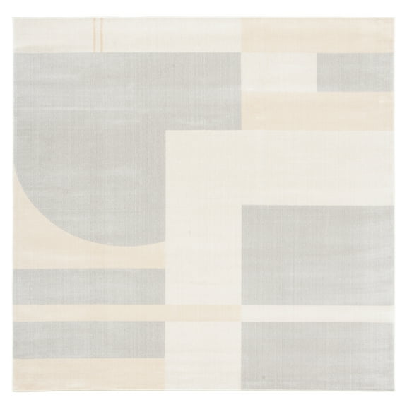 SAFAVIEH Orwell Calanthia Abstract Area Rug, Grey/Beige, 6'7" x 6'7" Square