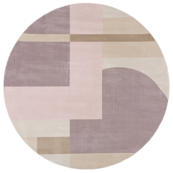 SAFAVIEH Orwell Calanthia Abstract Area Rug, Pink/Purple, 11' x 11' Round
