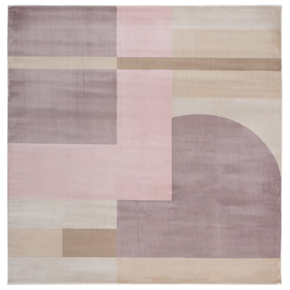 SAFAVIEH Orwell Calanthia Abstract Area Rug, Pink/Purple, 6'7" x 6'7" Square