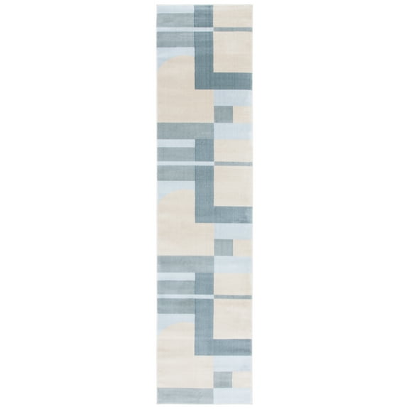 SAFAVIEH Orwell Calanthia Abstract Runner Rug, Beige/Blue, 2'2" x 9'