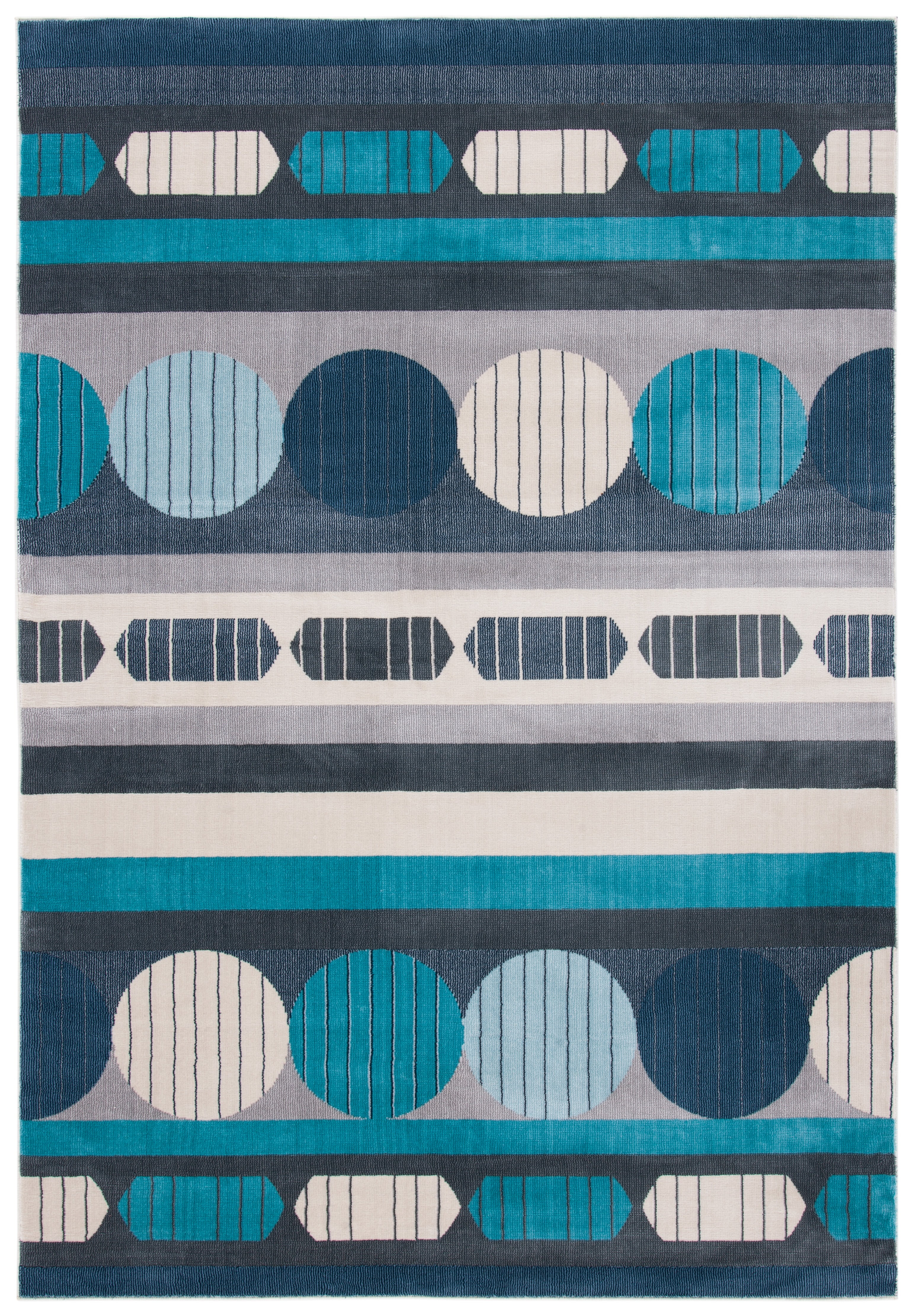 Art Deco Inspired 8' x 10' Gray Abstract Synthetic Area Rug