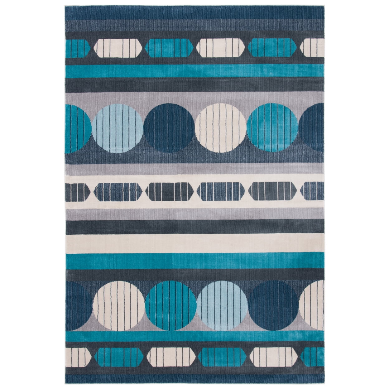 Art Deco Inspired 8' x 10' Gray Abstract Synthetic Area Rug